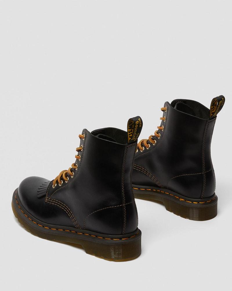 Dr Martens 1460 Pascal Abruzzo Læder Ankelstøvler Dame Sort | DK 14NWY